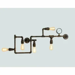 Lampes Industrielles-Luminaires Lutec Applique murale Lutec AMACORD Brun, 5 lumières