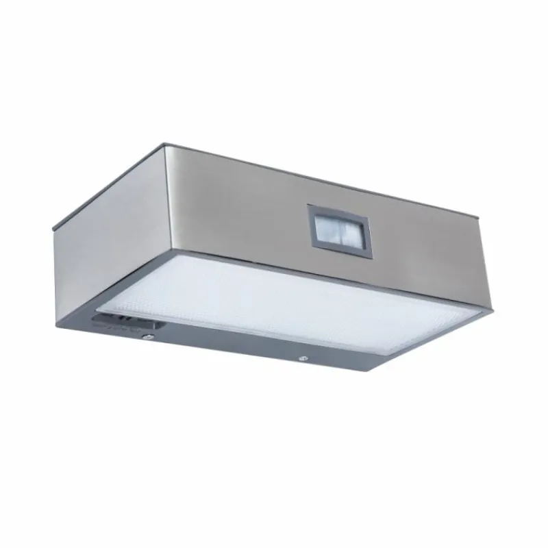 Luminaires Lutec Applique murale Lutec BRICK LED Acier inoxydable, 1 lumière, Détecteur de mouvement