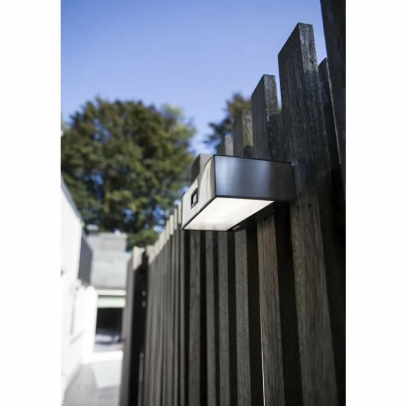 Luminaires Lutec Applique murale Lutec BRICK LED Acier inoxydable, 1 lumière, Détecteur de mouvement