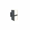 Luminaires Lutec Applique murale Lutec CUBA LED Anthracite, 2 lumières
