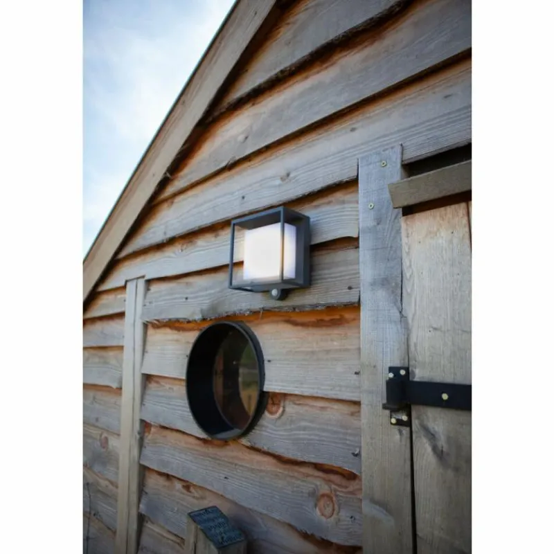 Luminaires Lutec Applique murale Lutec Curtis Solar LED Anthracite, 1 lumière, Détecteur de mouvement