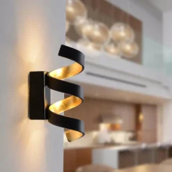 Lampes Dorées-Luminaires Lutec Applique murale Lutec HELIX Or, Noir, 3 lumières