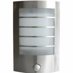 Luminaires Lutec Applique murale Lutec SLIM LED Acier inoxydable, 1 lumière, Détecteur de mouvement