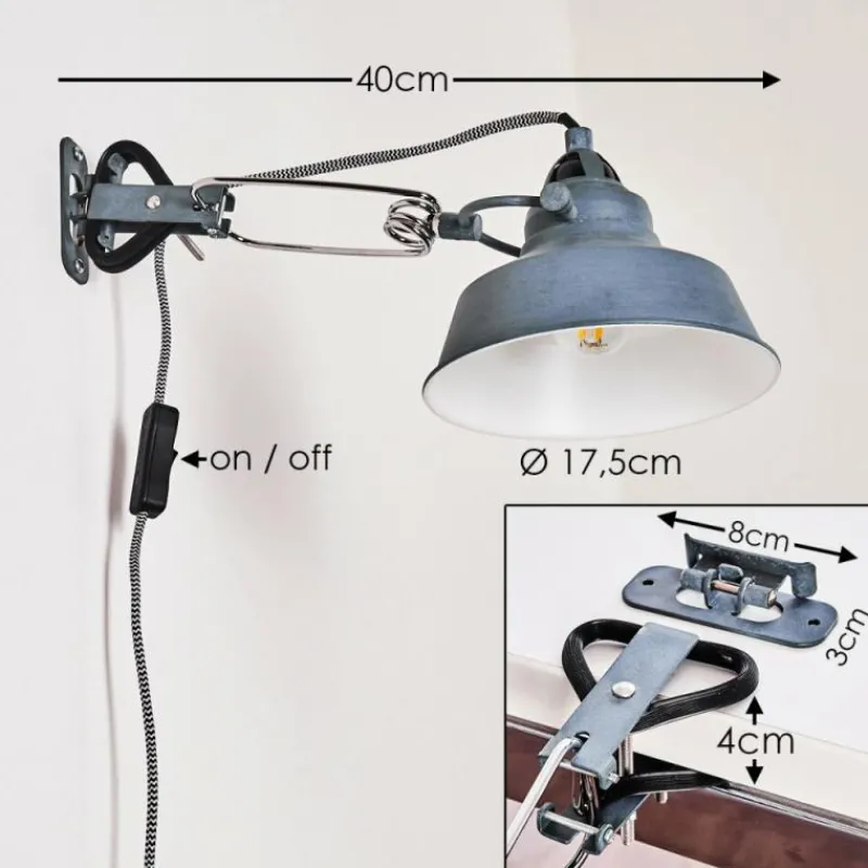 hofstein Applique murale Luven Gris, 1 lumière* Appliques