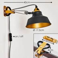 Lampes Dorées-hofstein Applique murale Luven Or, 1 lumière