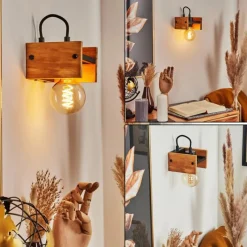 Lampes Vintages & Rétros-hofstein Applique murale Maahui Écru, Noir, 1 lumière