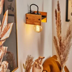 Lampes Vintages & Rétros-hofstein Applique murale Maahui Écru, Noir, 1 lumière