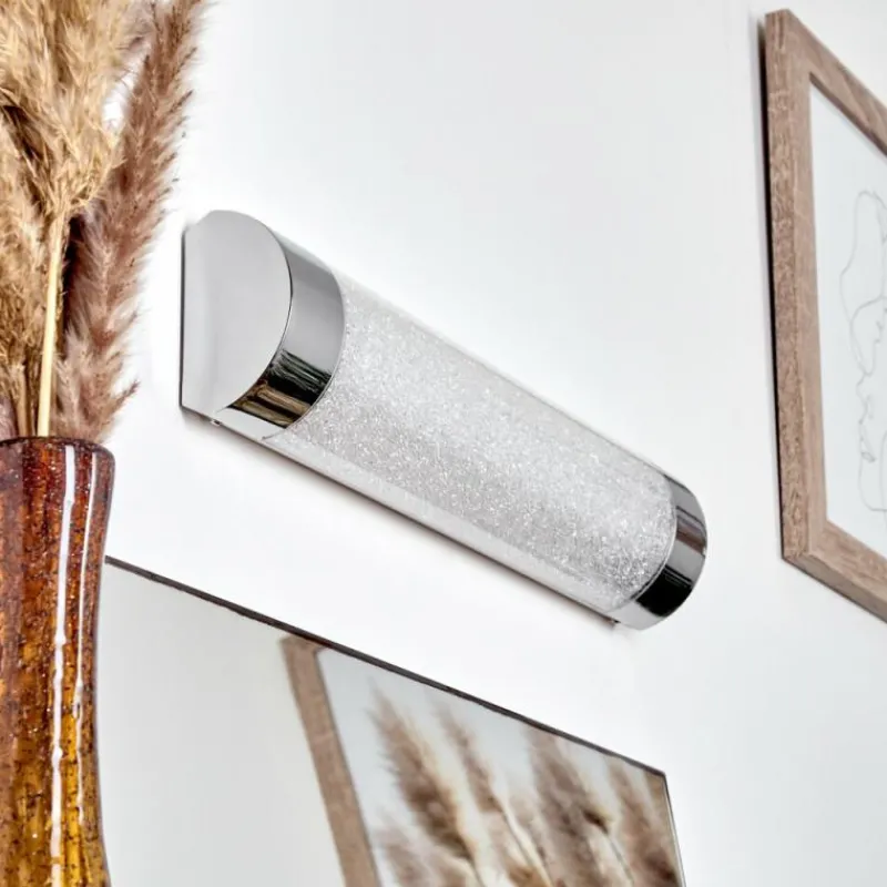 hofstein Applique murale Macaje LED Chrome, Transparent, 1 lumière