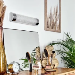 hofstein Applique murale Macaje LED Chrome, Transparent, 1 lumière