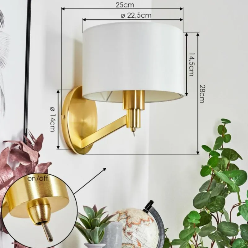 Lampes En Tissu-hofstein Applique murale Manhenha Laiton, 1 lumière