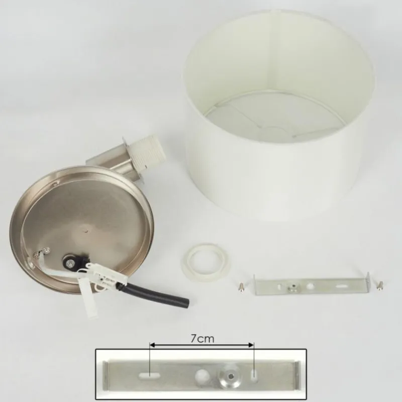 Lampes En Tissu-hofstein Applique murale Manhenha Nickel mat, 1 lumière