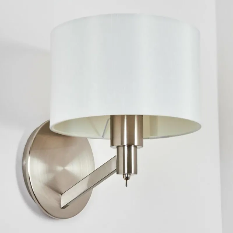 Lampes En Tissu-hofstein Applique murale Manhenha Nickel mat, 1 lumière