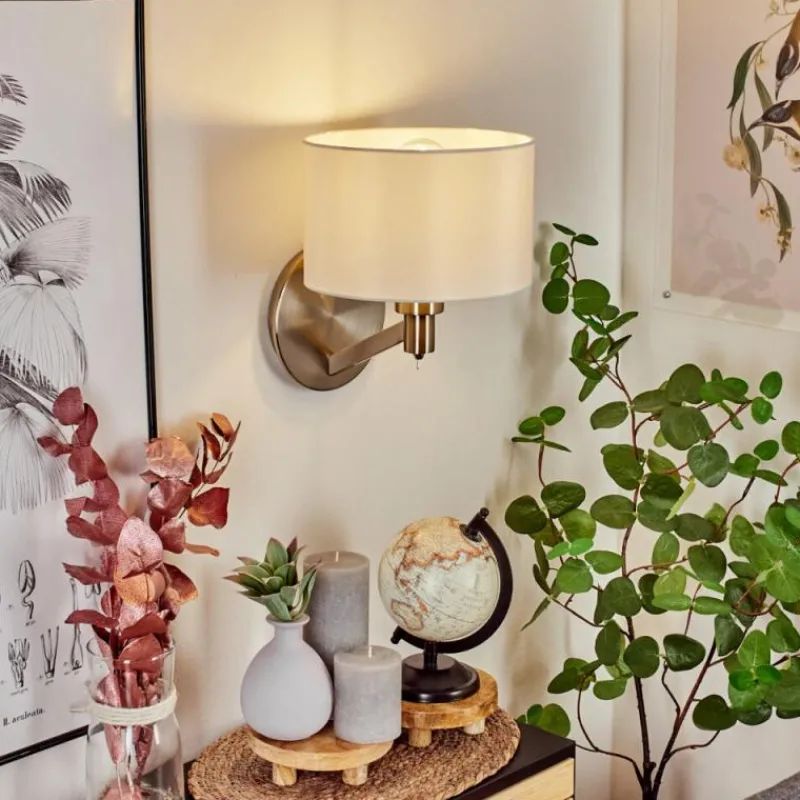 Lampes En Tissu-hofstein Applique murale Manhenha Nickel mat, 1 lumière