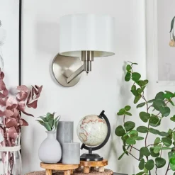 Lampes En Tissu-hofstein Applique murale Manhenha Nickel mat, 1 lumière