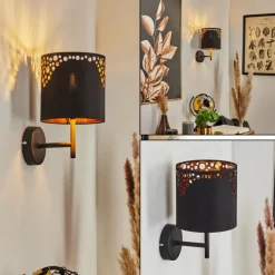 Lampes En Tissu-hofstein Applique murale Marbach Noir, 1 lumière