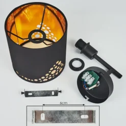 Lampes En Tissu-hofstein Applique murale Marbach Noir, 1 lumière