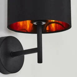 Lampes En Tissu-hofstein Applique murale Marbach Noir, 1 lumière