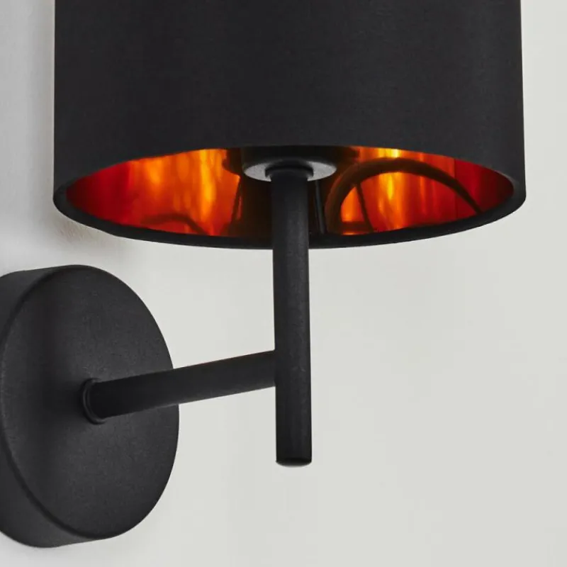 Lampes En Tissu-hofstein Applique murale Marbach Noir, 1 lumière