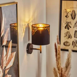 Lampes En Tissu-hofstein Applique murale Marbach Noir, 1 lumière