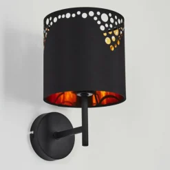 Lampes En Tissu-hofstein Applique murale Marbach Noir, 1 lumière
