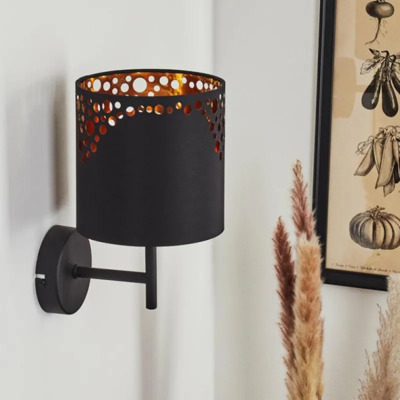 Lampes En Tissu-hofstein Applique murale Marbach Noir, 1 lumière