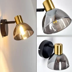 hofstein Applique murale Mariefred Noir, 1 lumière