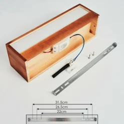 Lampes En Bois-hofstein Applique murale Marmorera LED Écru, Blanc, 1 lumière