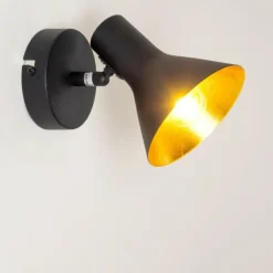 Lampes Dorées-hofstein Applique murale Mavas Noir, 1 lumière