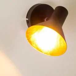 Lampes Dorées-hofstein Applique murale Mavas Noir, 1 lumière