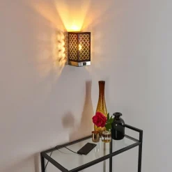 Lampes En Tissu-hofstein Applique murale Meldal Argenté, 1 lumière