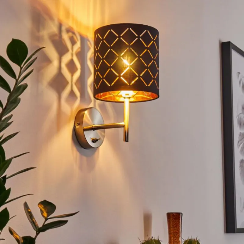 Lampes En Tissu-hofstein Applique murale Meldal Nickel mat, 1 lumière