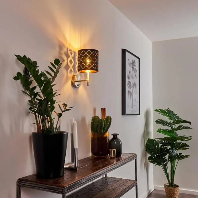 Lampes En Tissu-hofstein Applique murale Meldal Nickel mat, 1 lumière