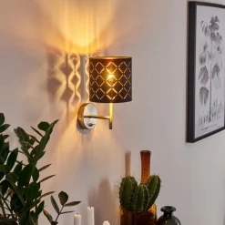 Lampes En Tissu-hofstein Applique murale Meldal Nickel mat, 1 lumière