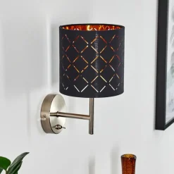 Lampes En Tissu-hofstein Applique murale Meldal Nickel mat, 1 lumière