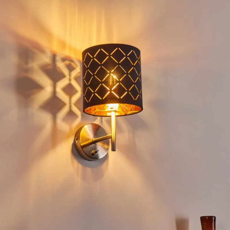 Lampes En Tissu-hofstein Applique murale Meldal Nickel mat, 1 lumière