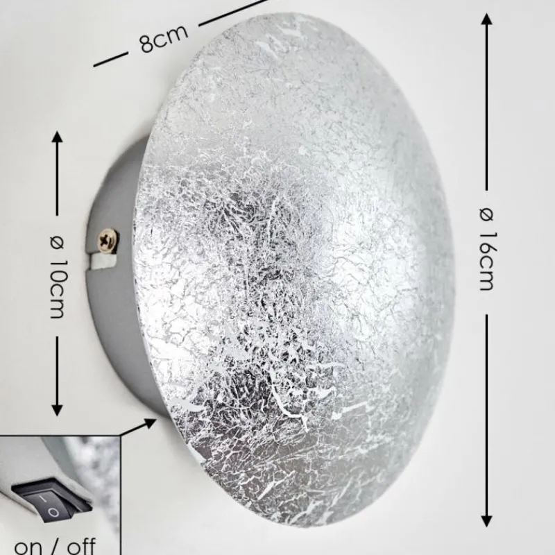 Lampe Turque-hofstein Applique murale Mezia Argenté, 1 lumière