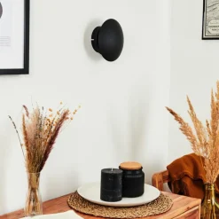 hofstein Applique murale Mezia LED Noir, 1 lumière