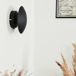 hofstein Applique murale Mezia LED Noir, 1 lumière
