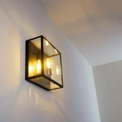 hofstein Applique murale Moatize Noir, 2 lumières