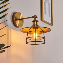 Luminaires Rustiques-hofstein Applique murale Moena Vieux laiton, Bronze, 1 lumière