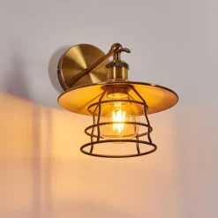 Luminaires Rustiques-hofstein Applique murale Moena Vieux laiton, Bronze, 1 lumière