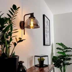 hofstein Applique murale Morzine Noir, 1 lumière