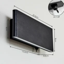 hofstein Applique murale Mosambik LED Noir, Blanc, 1 lumière