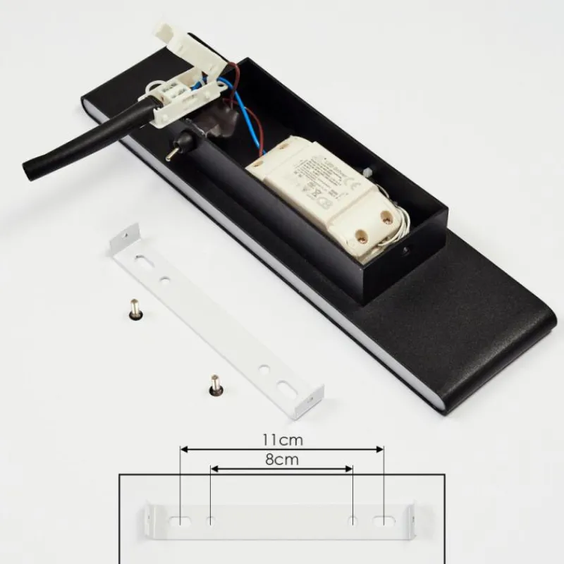 hofstein Applique murale Mosambik LED Noir, Blanc, 1 lumière