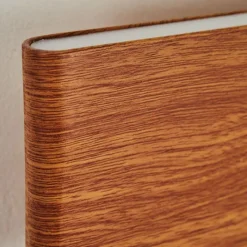 hofstein Applique murale Mosambik LED Brun, Bois foncé, Nickel mat, 1 lumière