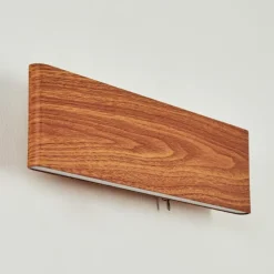 hofstein Applique murale Mosambik LED Brun, Bois foncé, Nickel mat, 1 lumière