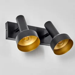 Lampes Dorées-hofstein Applique murale Musko Noir, 2 lumières