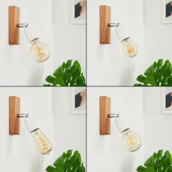 Luminaires Scandinaves-hofstein Applique murale Musland Brun, Chrome, 1 lumière