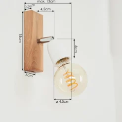 Luminaires Scandinaves-hofstein Applique murale Musland Brun, Chrome, 1 lumière