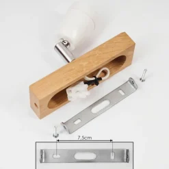 Luminaires Scandinaves-hofstein Applique murale Musland Brun, Chrome, 1 lumière